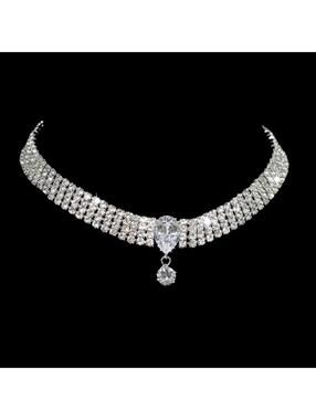 Rhinestone Glam Chocker Necklace